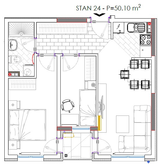Skica stana