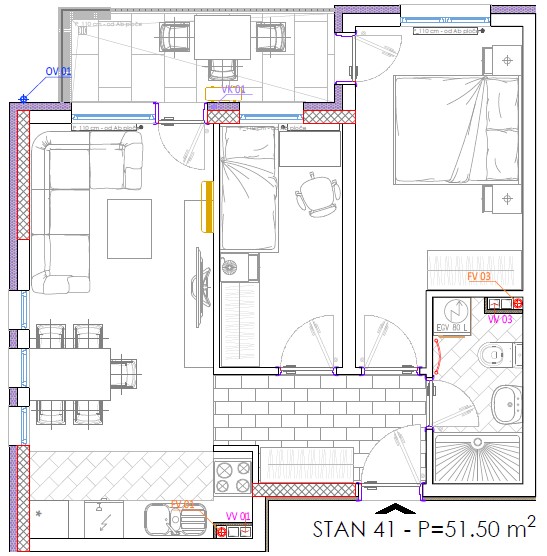 Skica stana